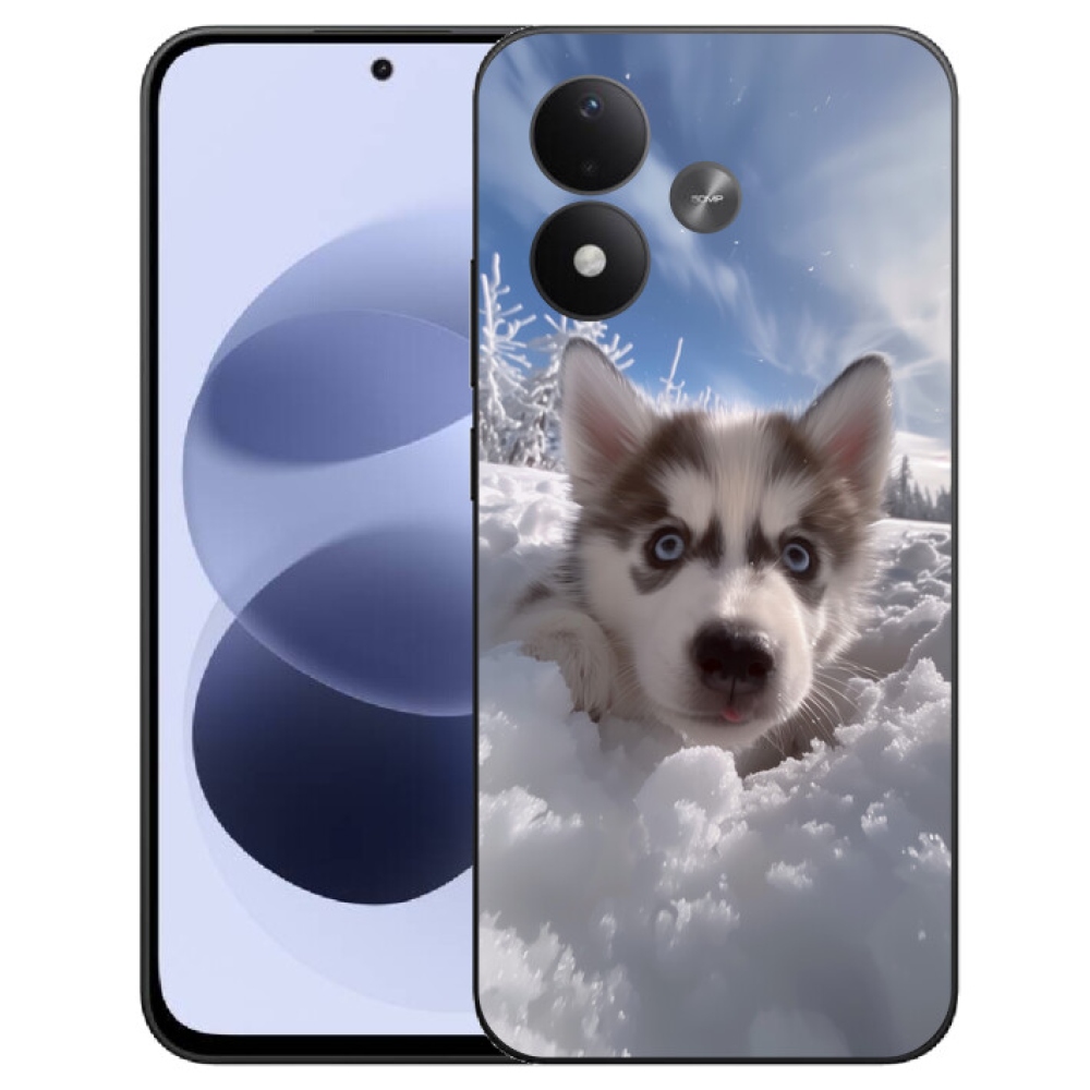 mmCase géltok a Xiaomi Redmi Note 17 4G/5G-hez – husky a hóban