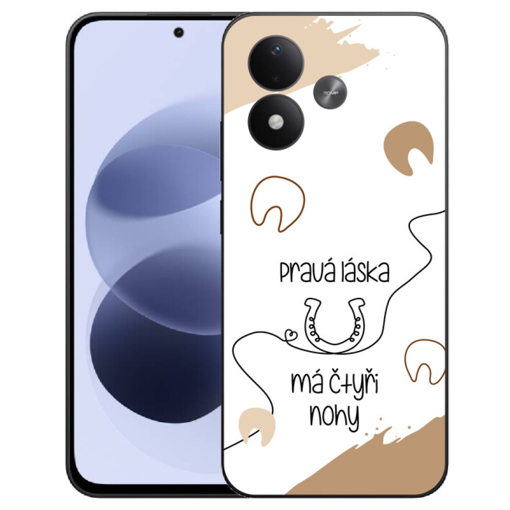 mmCase géltok a Xiaomi Redmi Note 17 4G/5G-hez – ló motívum, fehér háttér