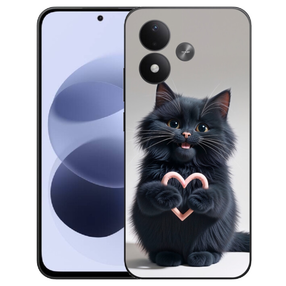 mmCase gél tok a Xiaomi Redmi Note 17 4G/5G-hez – macskás szerelem 3