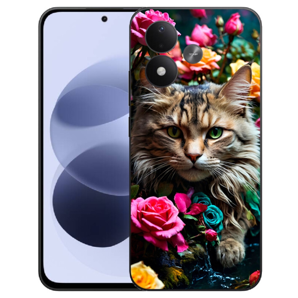 mmCase géltok a Xiaomi Redmi Note 17 4G/5G-hez – macskás mintázat 2