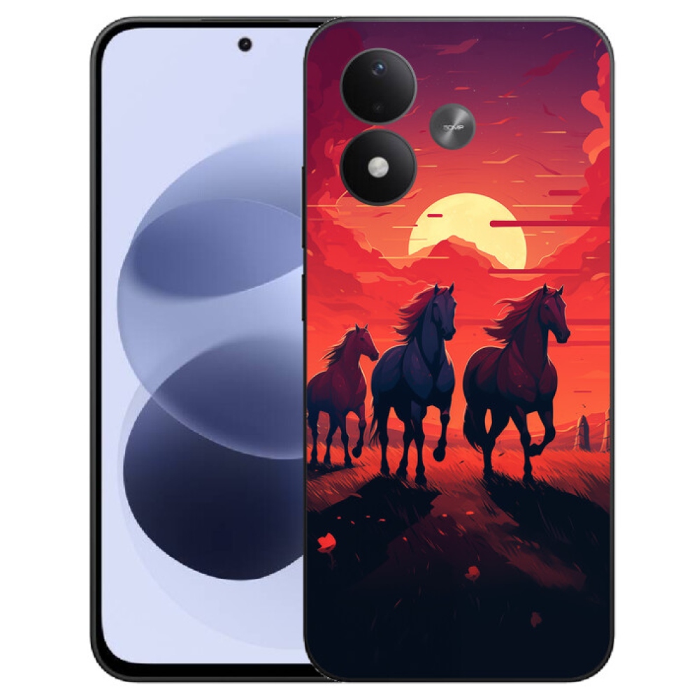 mmCase gél tok a Xiaomi Redmi Note 17 4G/5G-hez – lovak és naplemente