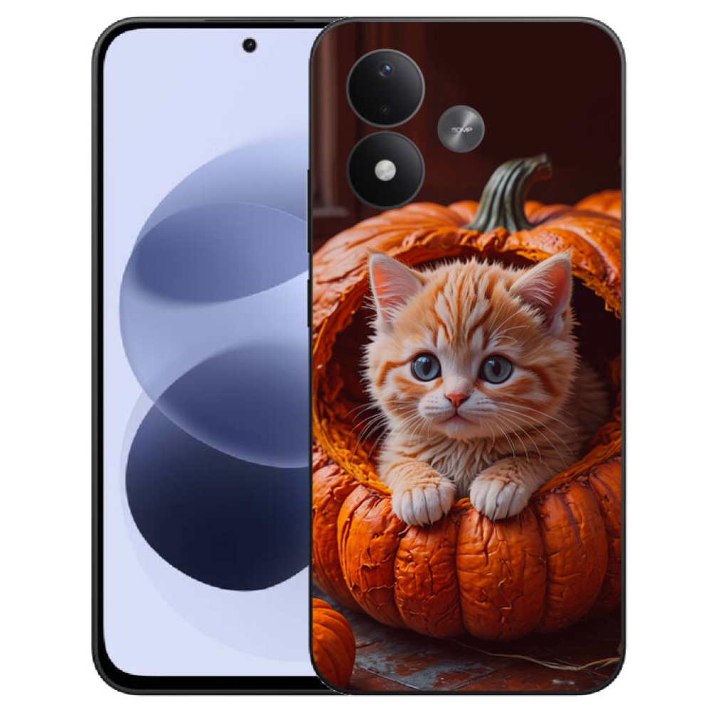 mmCase gél tok a Xiaomi Redmi Note 17 4G/5G-hez – cica és sütőtök 2