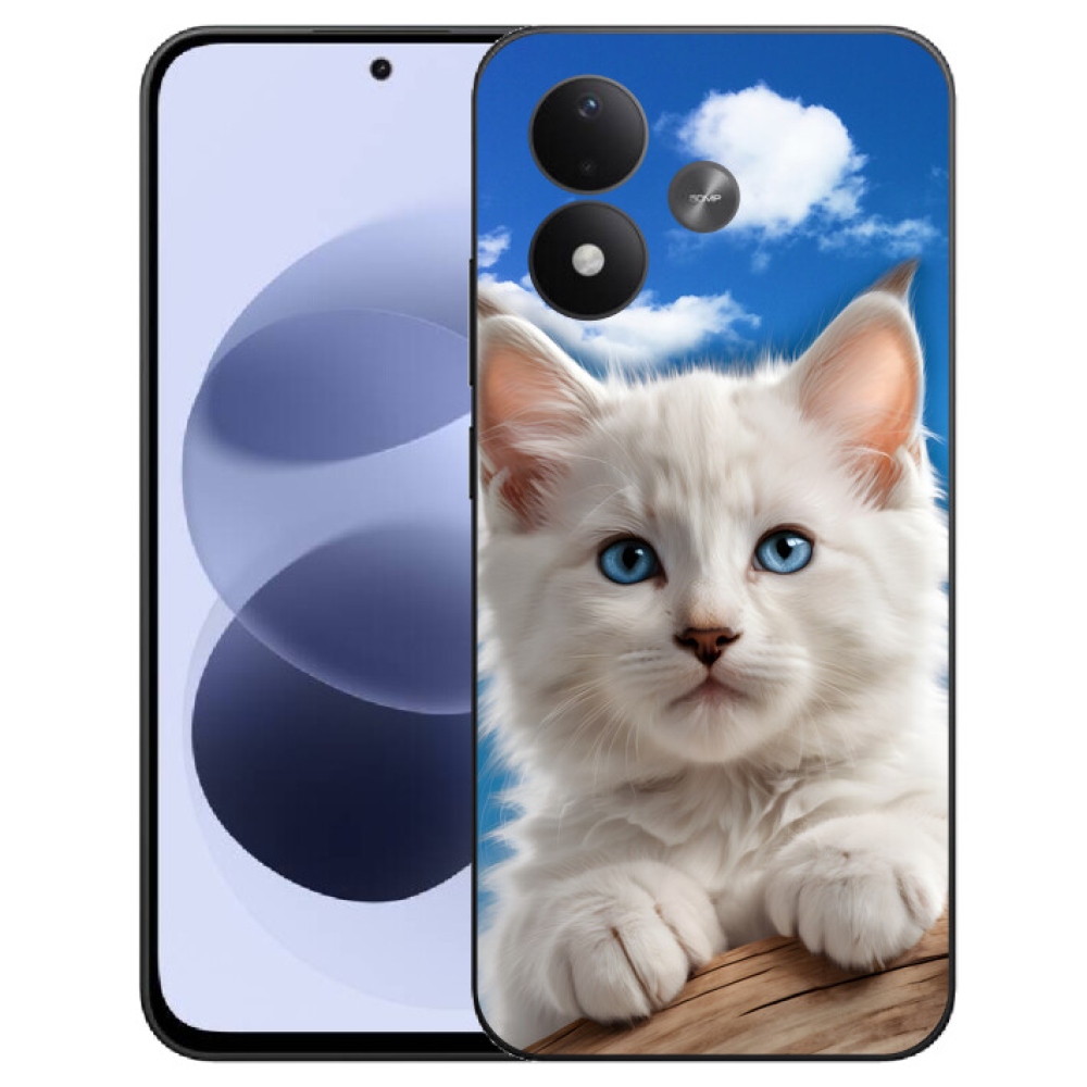 mmCase gél tok a Xiaomi Redmi Note 17 4G/5G-hez – cica és felhők