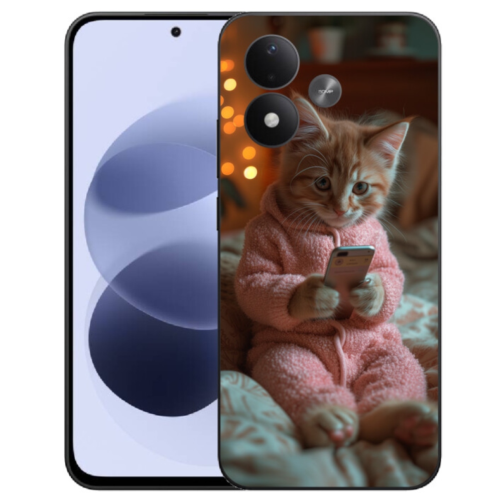 mmCase gél tok a Xiaomi Redmi Note 17 4G/5G-hez – cica mobiltelefonnal