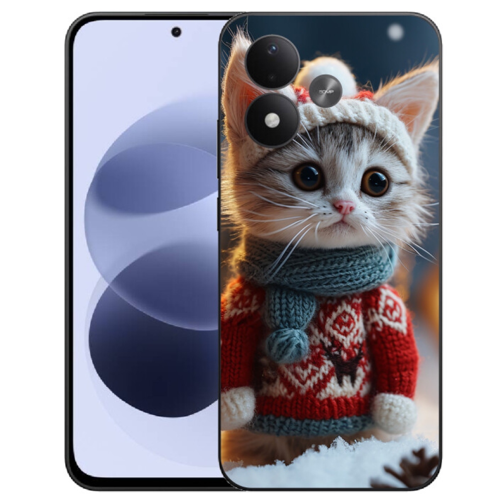mmCase géltok a Xiaomi Redmi Note 17 4G/5G-hez – pulóveres cica