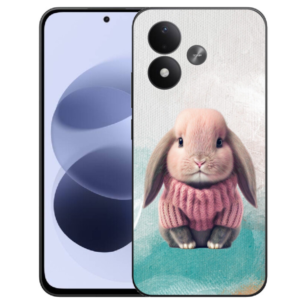 mmCase géltok a Xiaomi Redmi Note 17 4G/5G-hez – pulóveres nyuszi