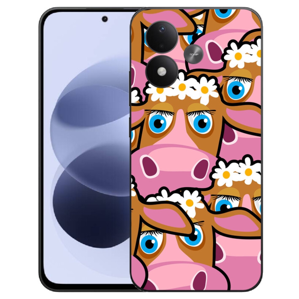 mmCase gél tok a Xiaomi Redmi Note 17 4G/5G-hez – rajzolt tehenek