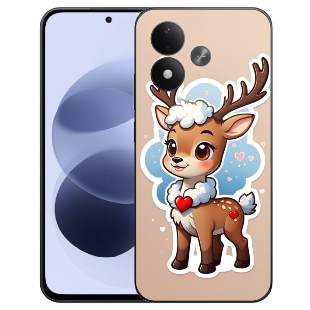 mmCase géltok a Xiaomi Redmi Note 17 4G/5G-hez – rajzolt rénszarvas