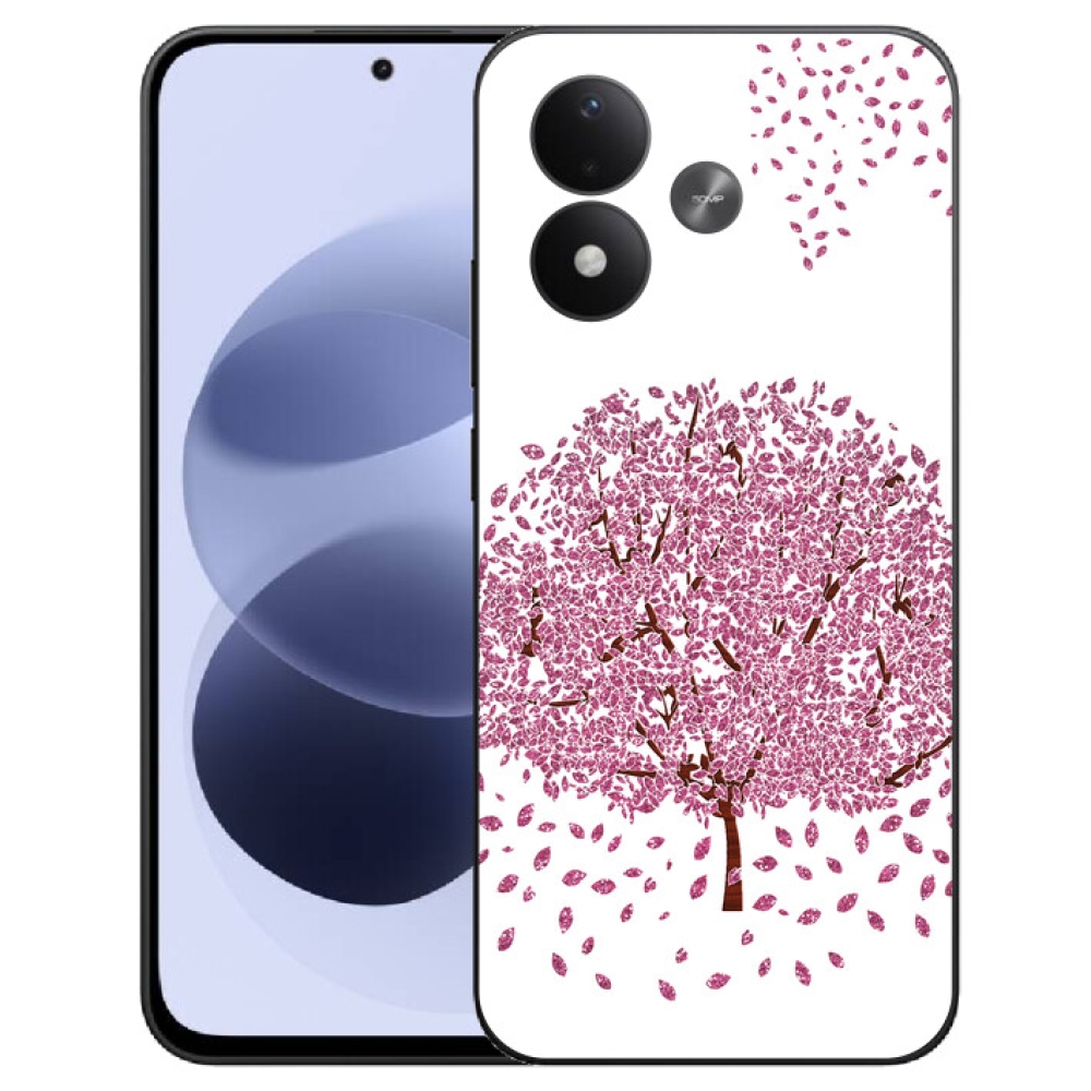 mmCase géltok a Xiaomi Redmi Note 17 4G/5G-hez – rajzolt fa levelekkel