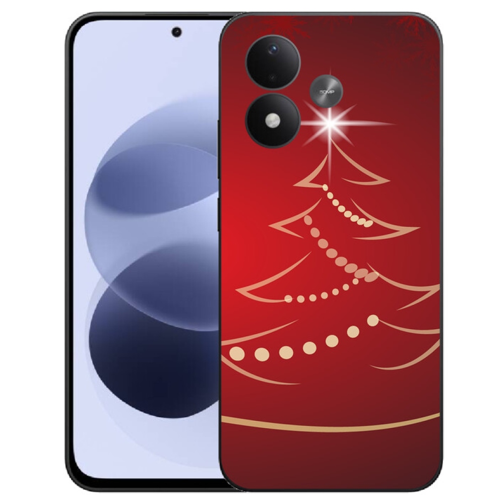 mmCase gél tok a Xiaomi Redmi Note 17 4G/5G-hez – rajzolt karácsonyfa