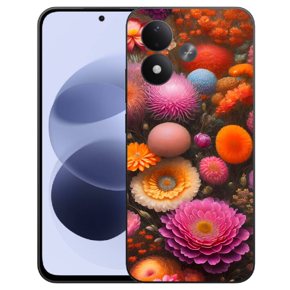 mmCase géltok a Xiaomi Redmi Note 17 4G/5G-hez – virágkompozíció