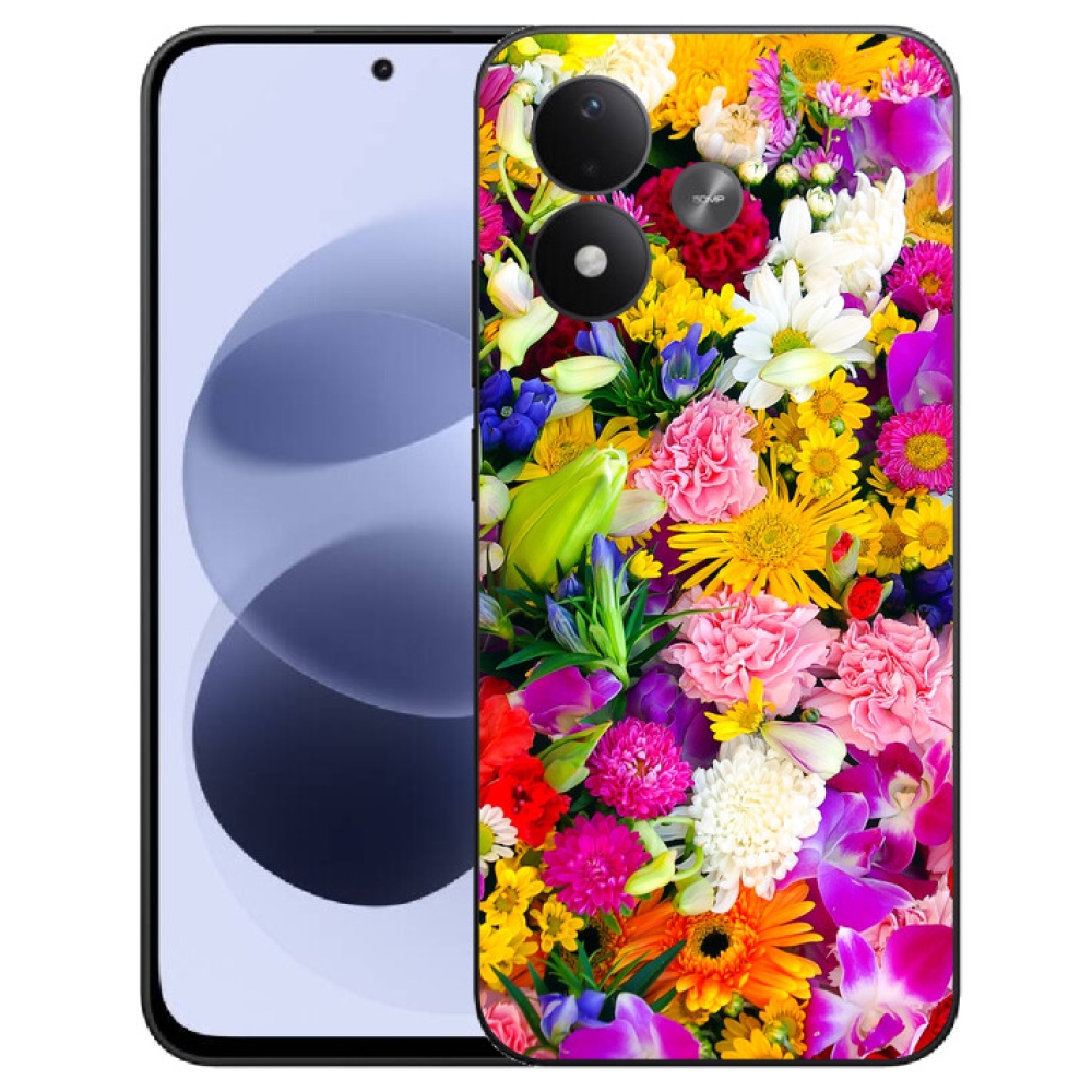 mmCase gél tok a Xiaomi Redmi Note 17 4G/5G-hez – virágok 12