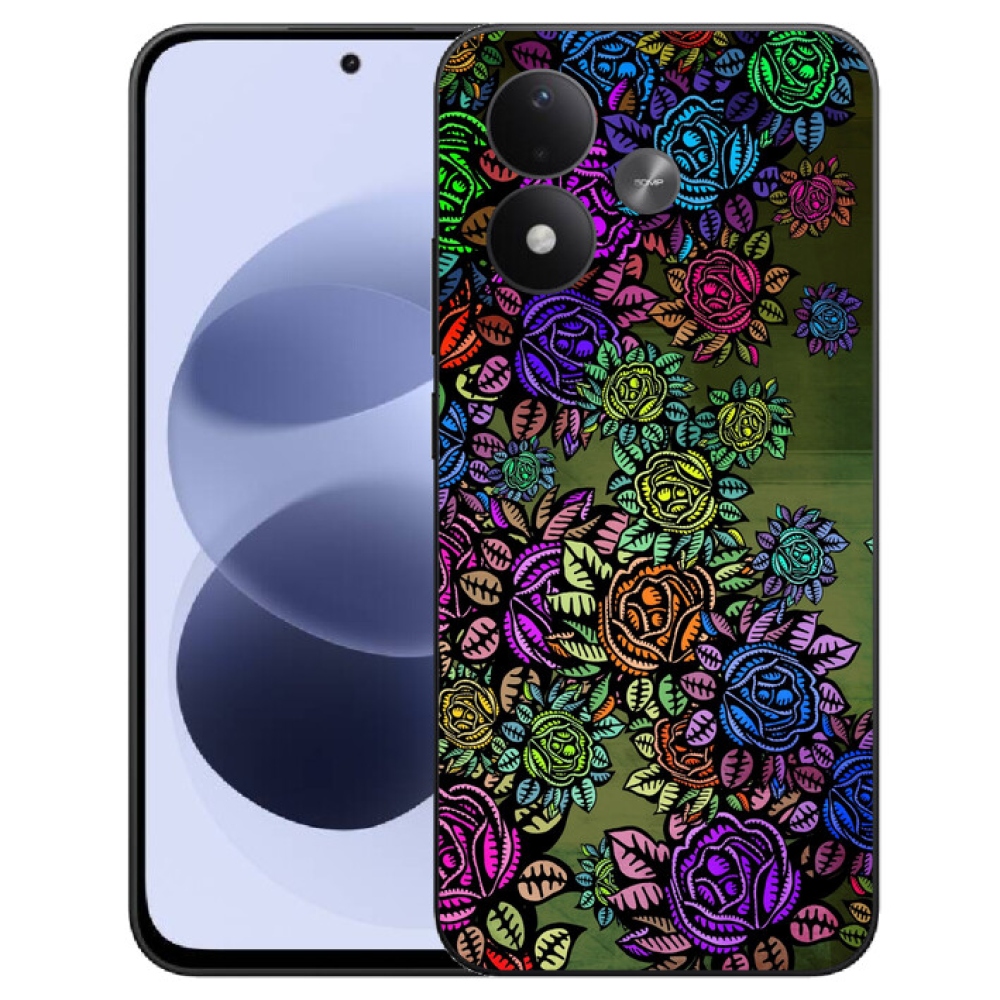 mmCase gél tok a Xiaomi Redmi Note 17 4G/5G-hez – virágok 6