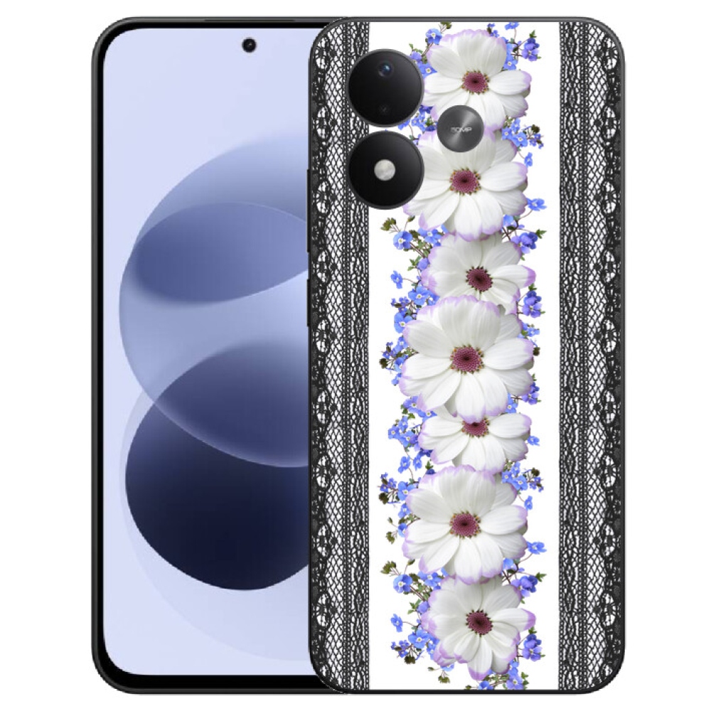 mmCase gél tok a Xiaomi Redmi Note 17 4G/5G-hez – virágok 8