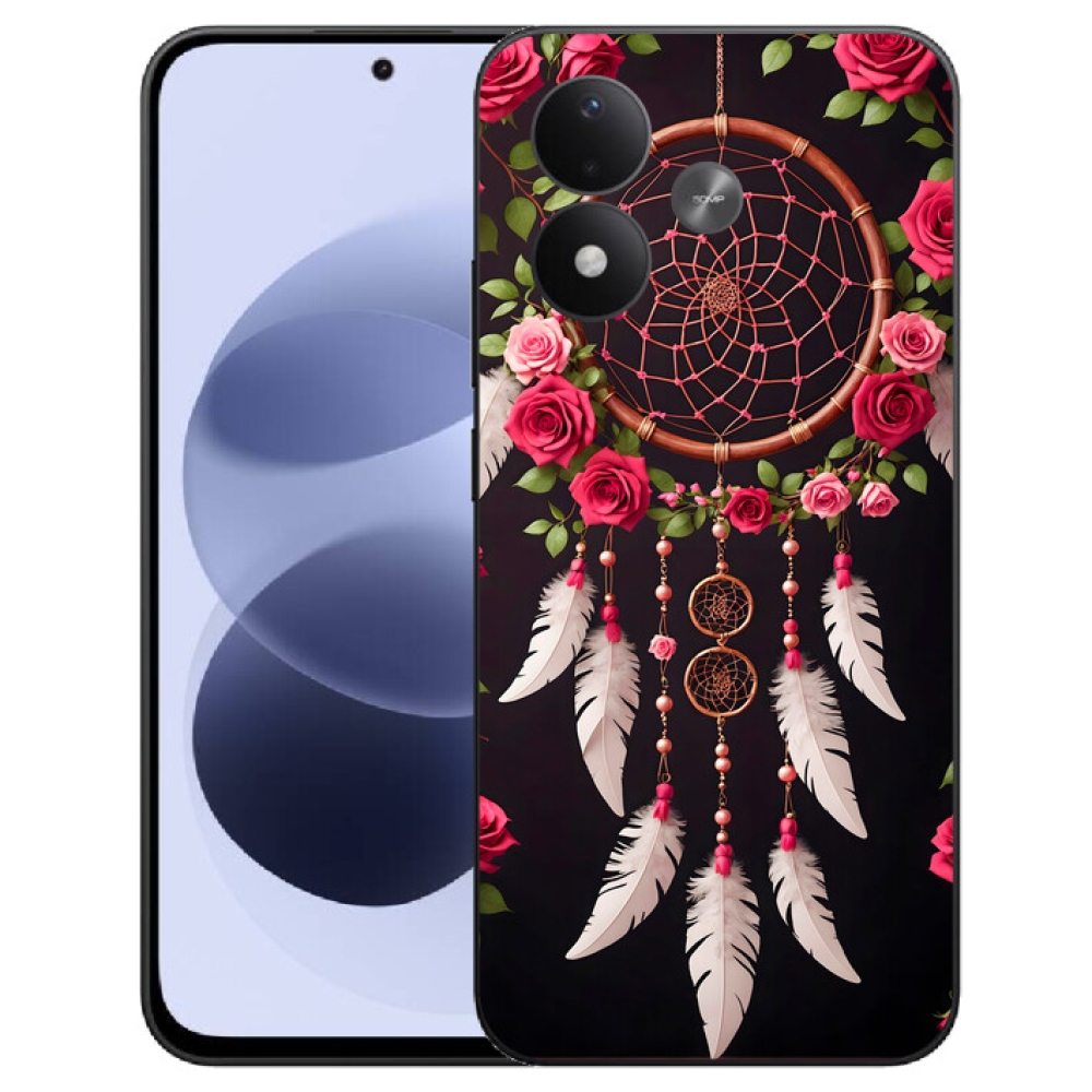 mmCase gél tok a Xiaomi Redmi Note 17 4G/5G-hez – álomfogó rózsákkal