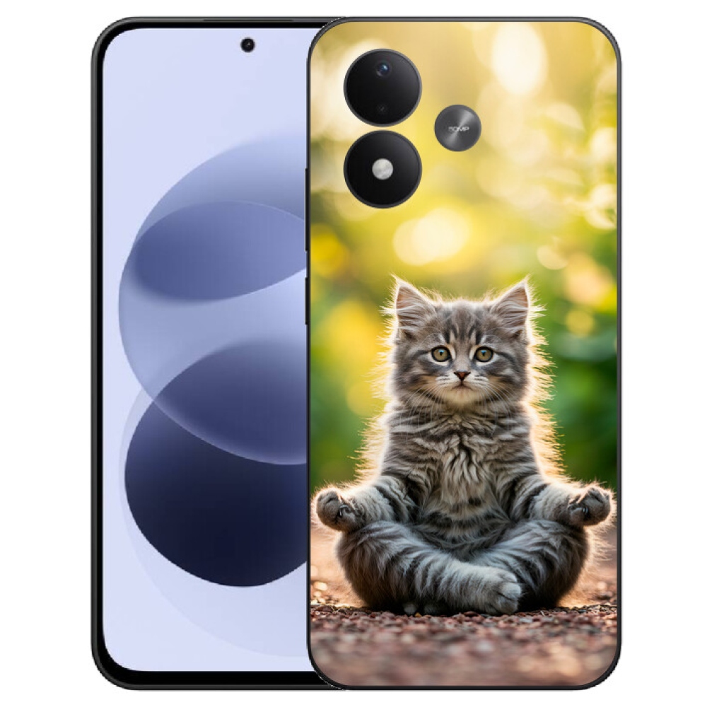 mmCase gél tok a Xiaomi Redmi Note 17 4G/5G-hez – meditáló cica