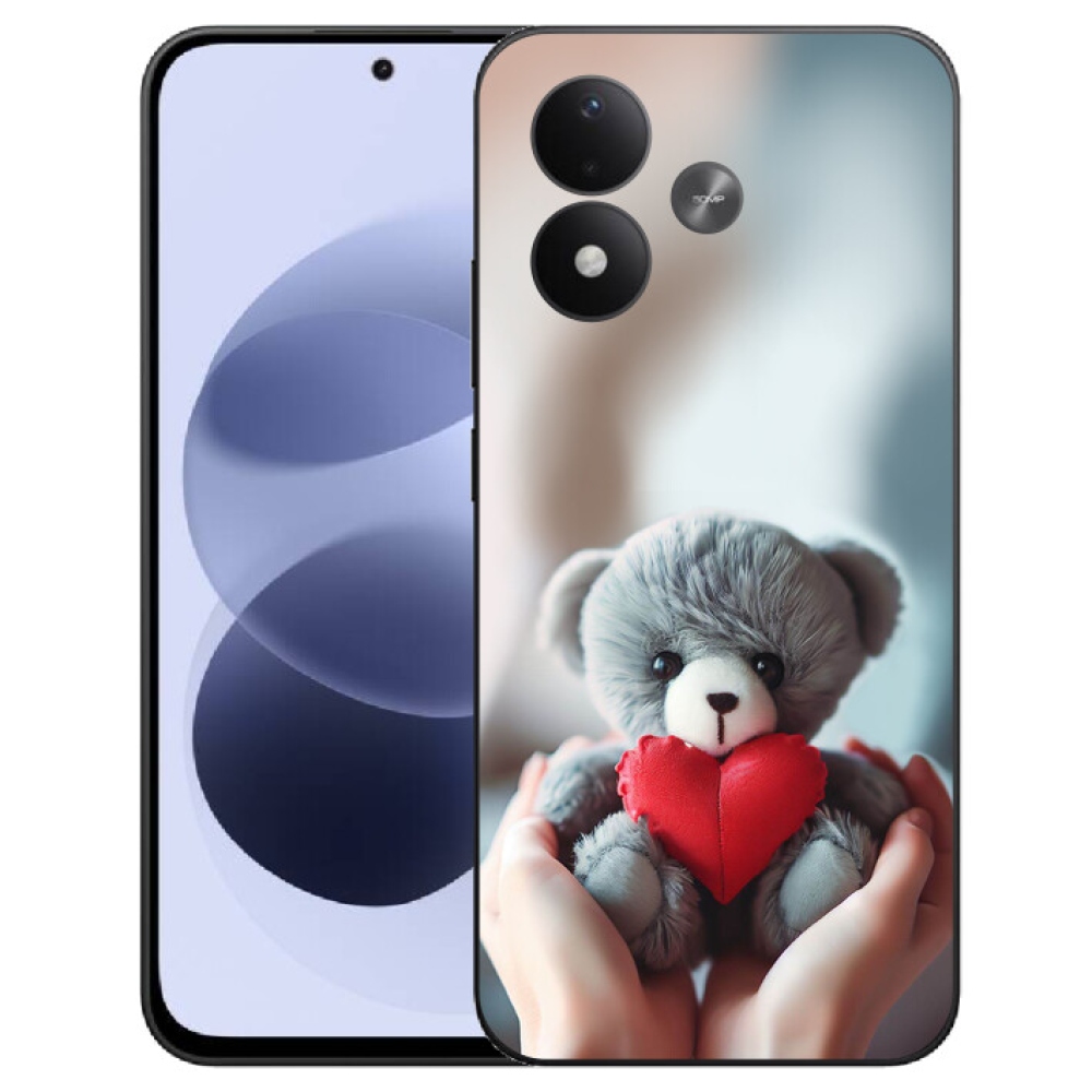 mmCase gél tok a Xiaomi Redmi Note 17 4G/5G-hez – mackó a szerelmeseknek