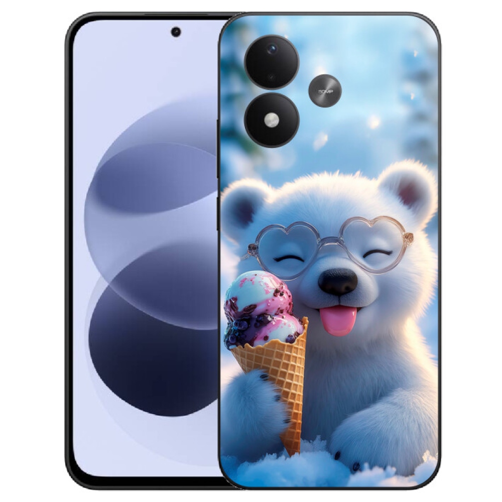 mmCase gél tok a Xiaomi Redmi Note 17 4G/5G-hez – mackó fagylalttal