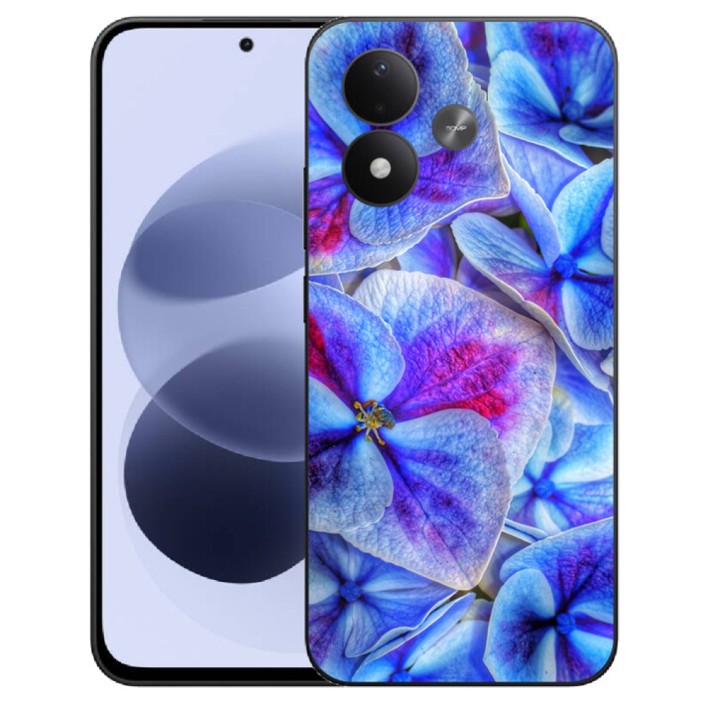 mmCase géltok a Xiaomi Redmi Note 17 4G/5G-hez – kék virágok 1