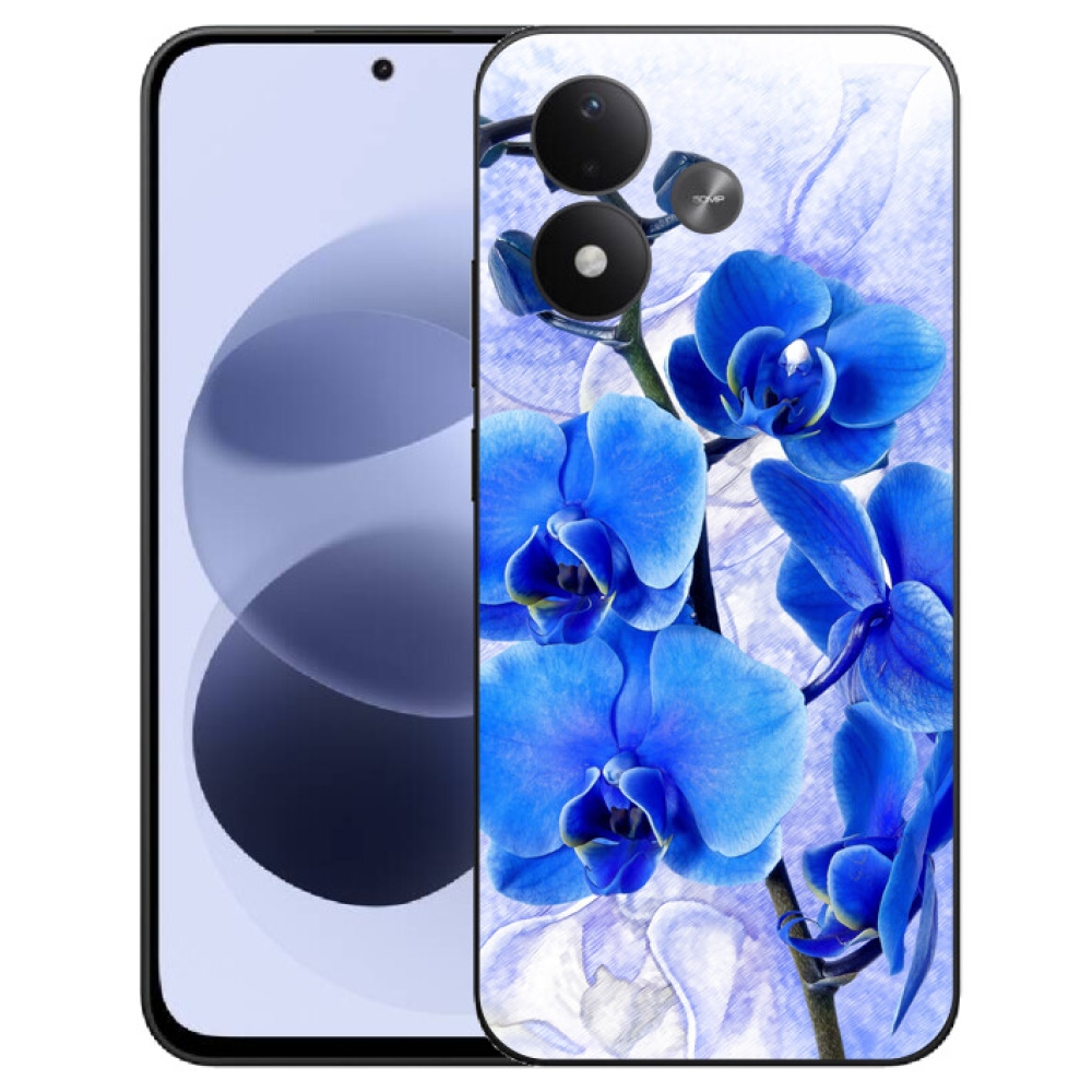 mmCase gél tok a Xiaomi Redmi Note 17 4G/5G-hez – kék virágok