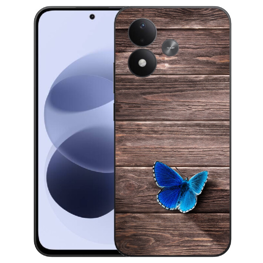 mmCase gél tok a Xiaomi Redmi Note 17 4G/5G-hez – kék pillangó 1