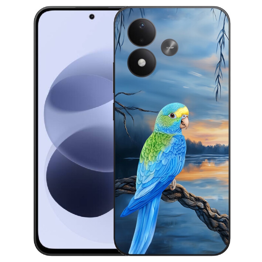 mmCase géltok a Xiaomi Redmi Note 17 4G/5G-hez – kék papagáj
