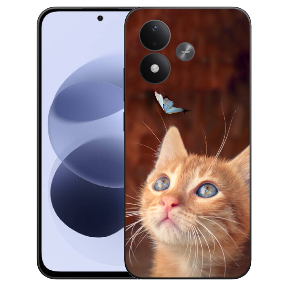 mmCase géltok a Xiaomi Redmi Note 17 4G/5G-hez – pillangó és cica