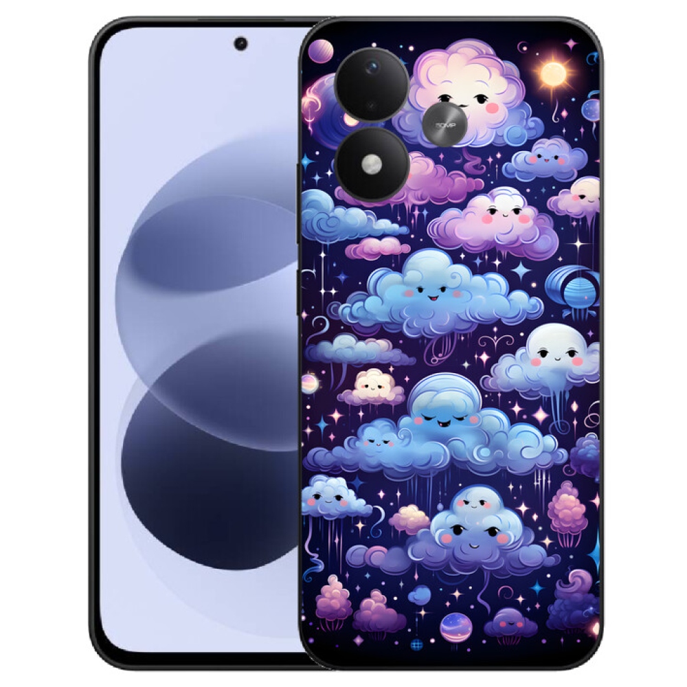 mmCase gél tok a Xiaomi Redmi Note 17 4G/5G-hez – felhőmintás