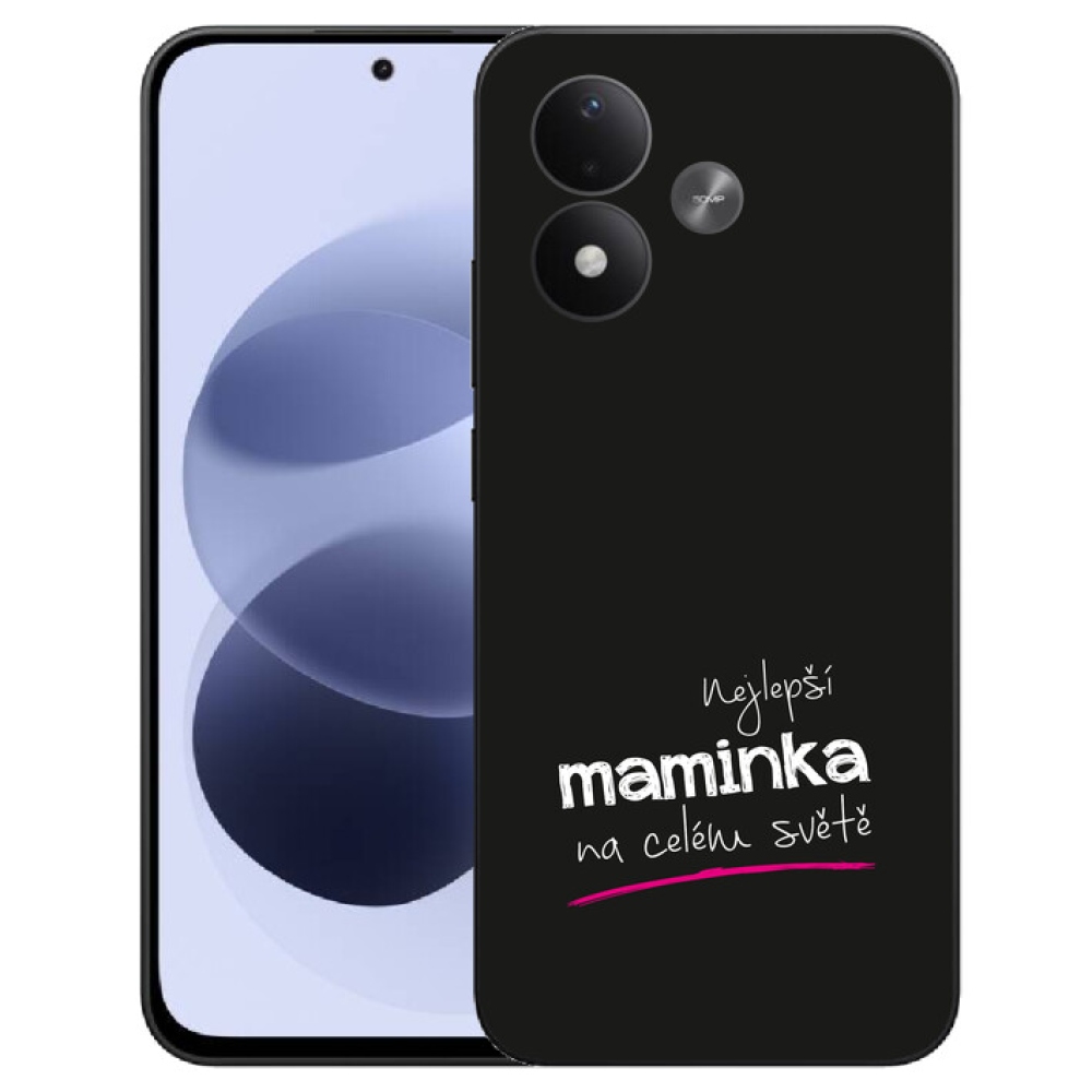 mmCase géltok a Xiaomi Redmi Note 17 4G/5G-hez – „A legjobb anyuka” 4, fekete háttérrel