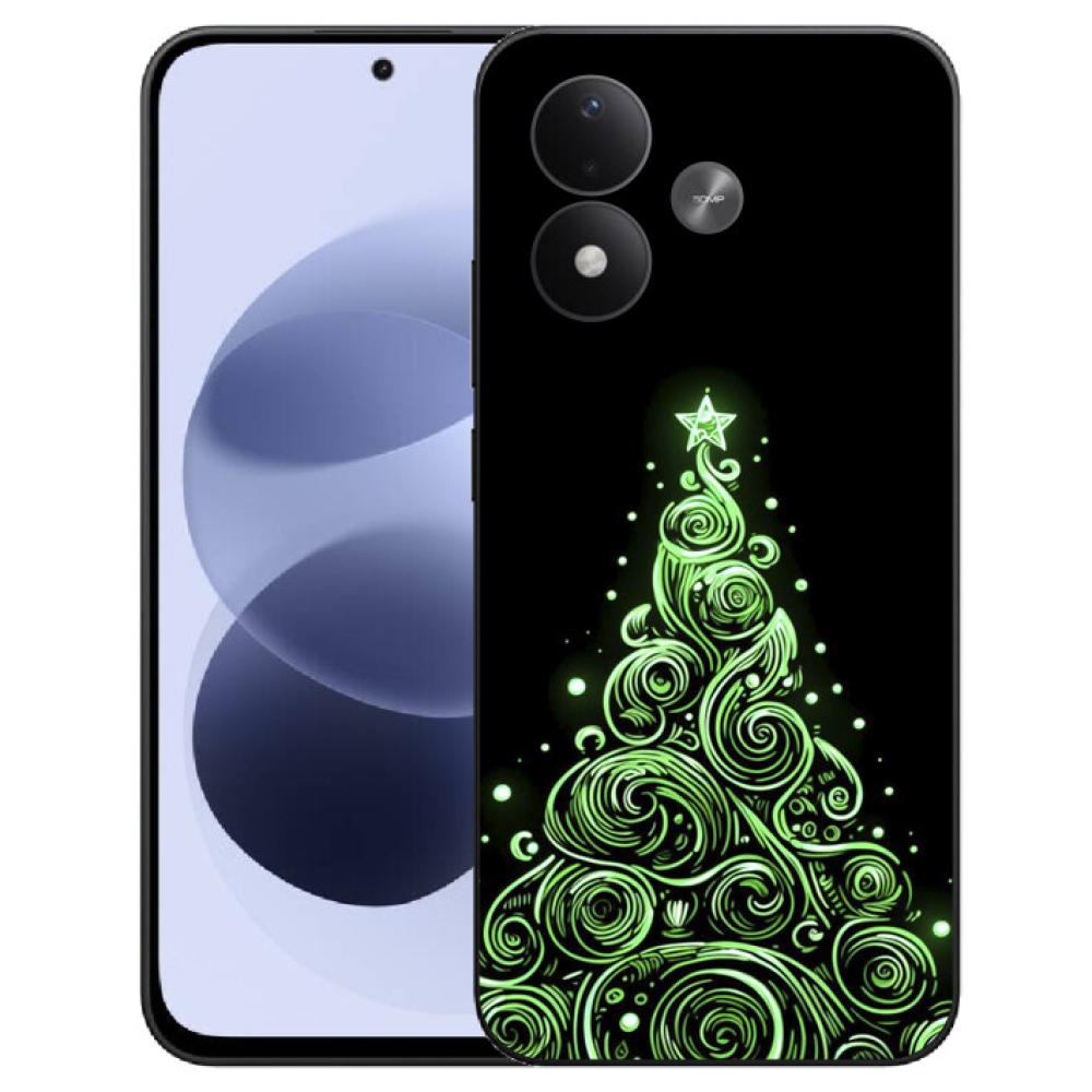 mmCase gél tok a Xiaomi Redmi Note 17 4G/5G-hez – neon karácsonyfa 3