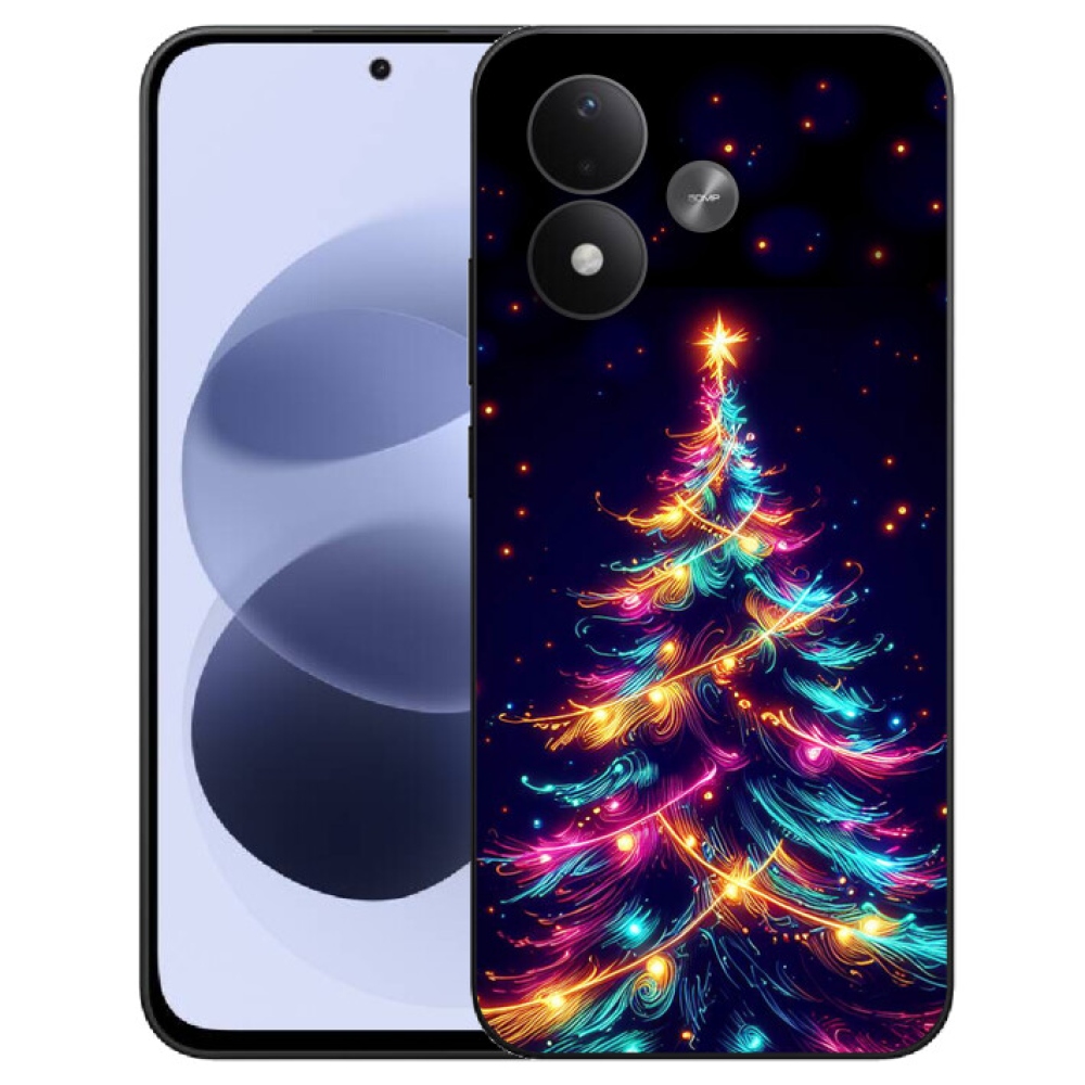 mmCase gél tok a Xiaomi Redmi Note 17 4G/5G-hez – neon karácsonyfa