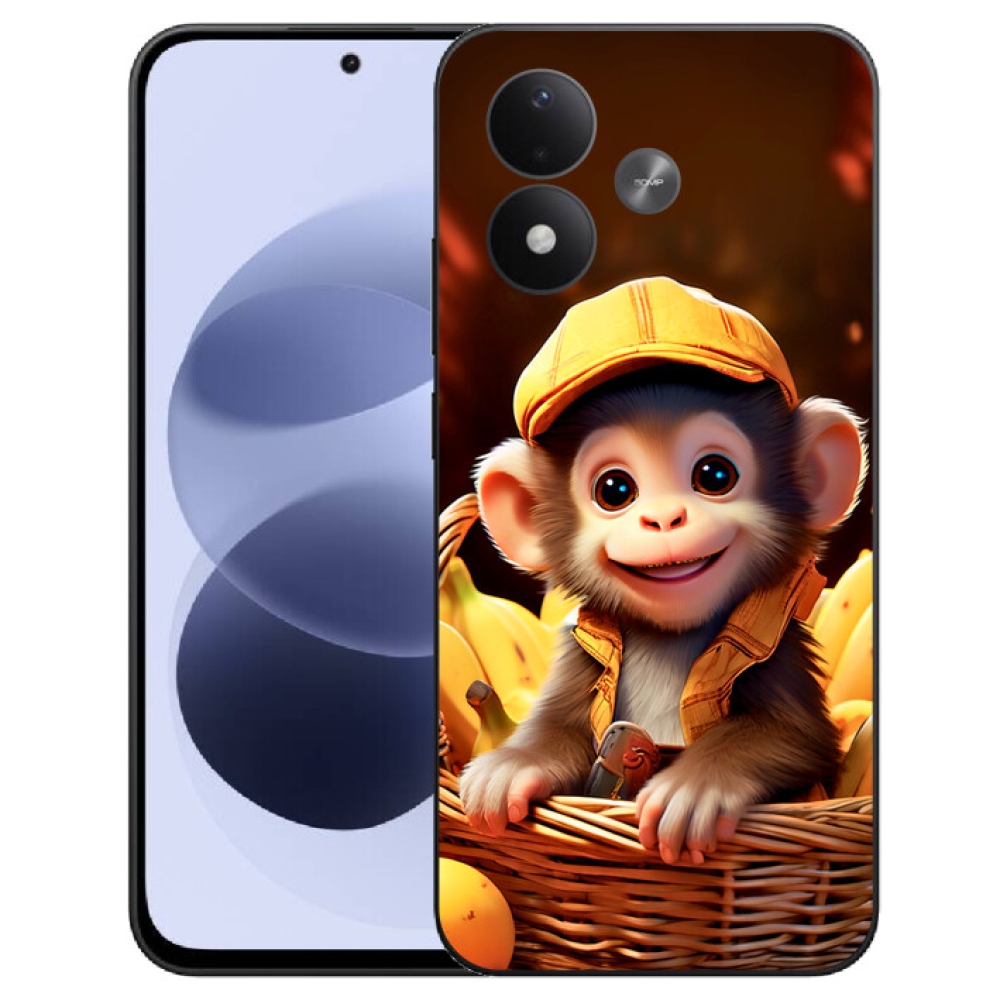 mmCase gél tok a Xiaomi Redmi Note 17 4G/5G-hez – majom a kosárban