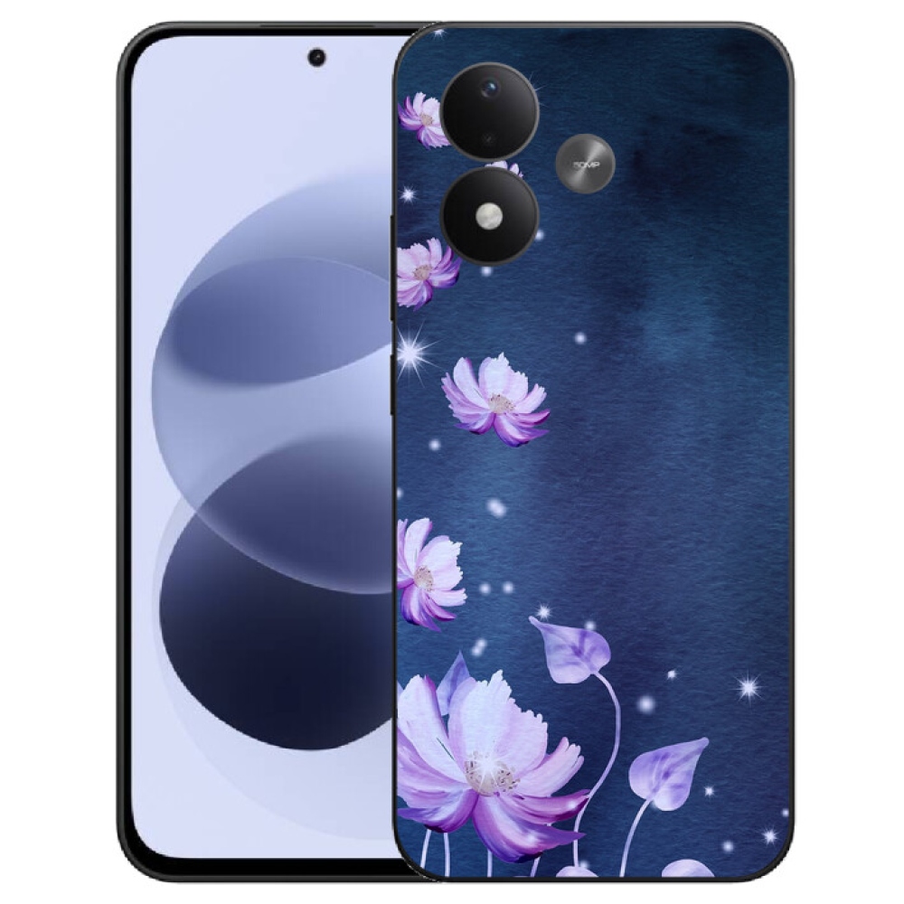 mmCase géltok a Xiaomi Redmi Note 17 4G/5G-hez – hulló virágok