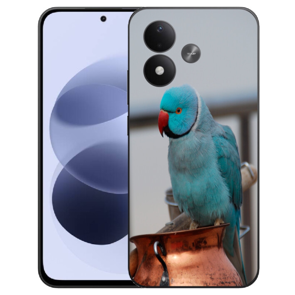 mmCase géltok a Xiaomi Redmi Note 17 4G/5G-hez – kék alexandri papagáj