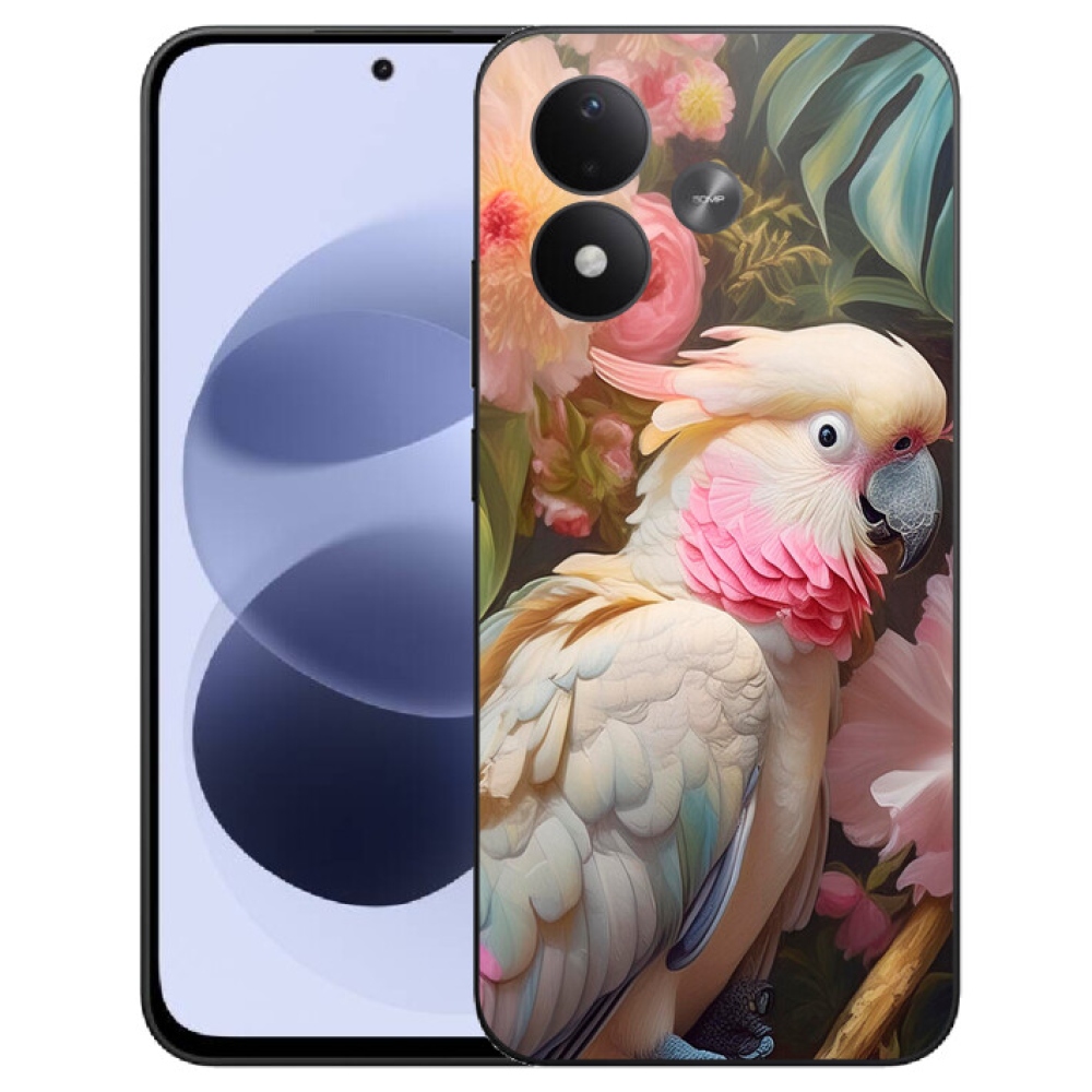 mmCase géltok a Xiaomi Redmi Note 17 4G/5G-hez – rózsaszín kakadu papagáj 2