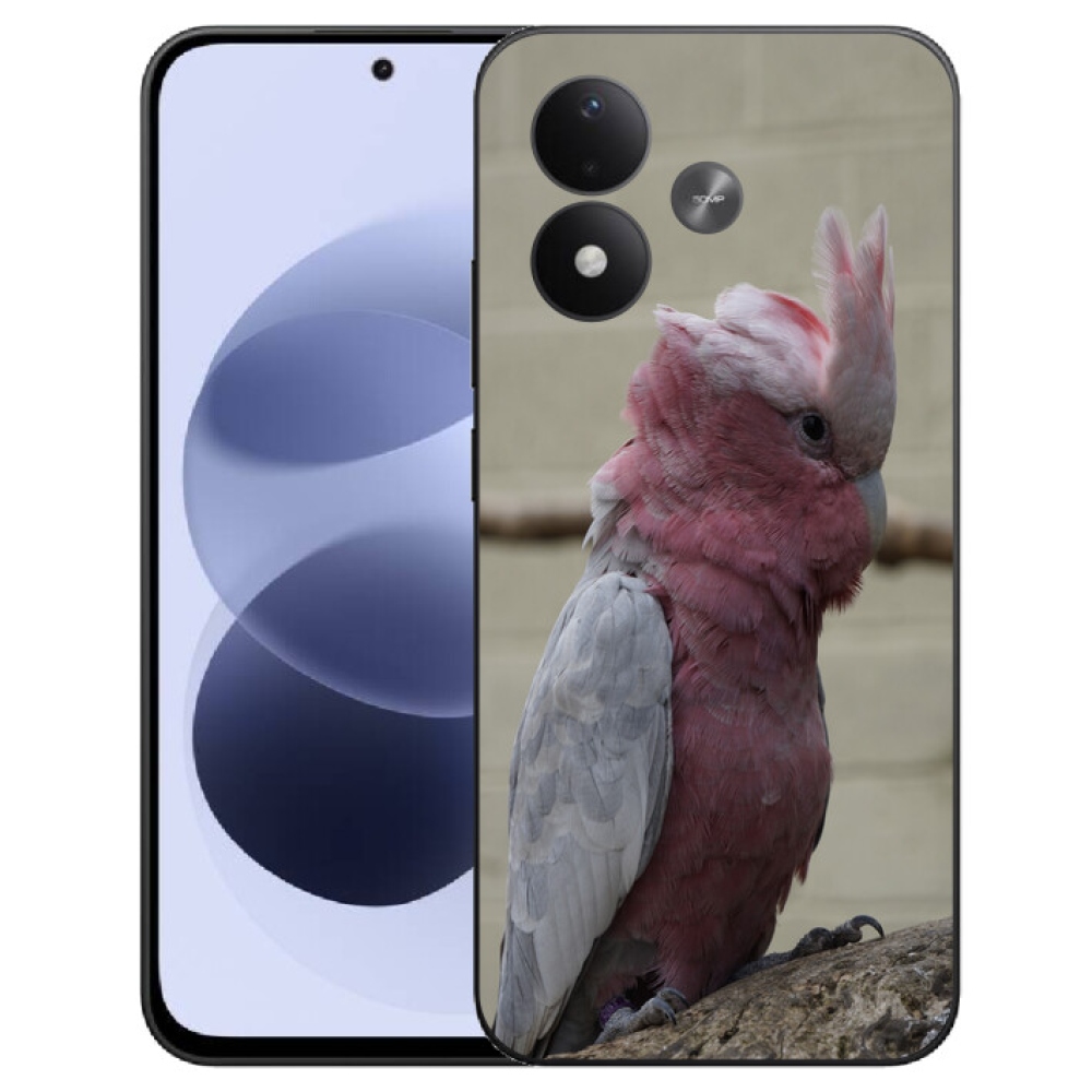mmCase gél tok a Xiaomi Redmi Note 17 4G/5G-hez – rózsaszín kakadu papagáj