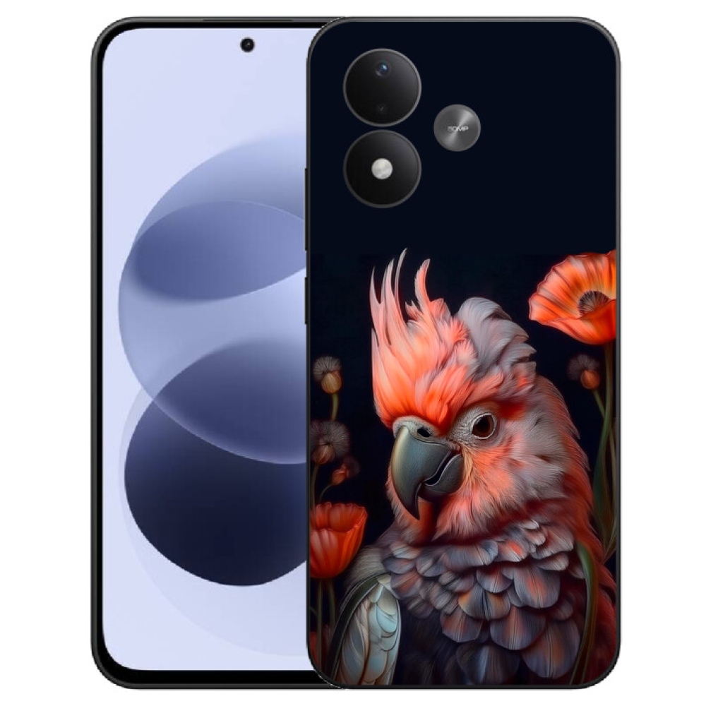 mmCase géltok a Xiaomi Redmi Note 17 4G/5G-hez – színes kakadu papagáj