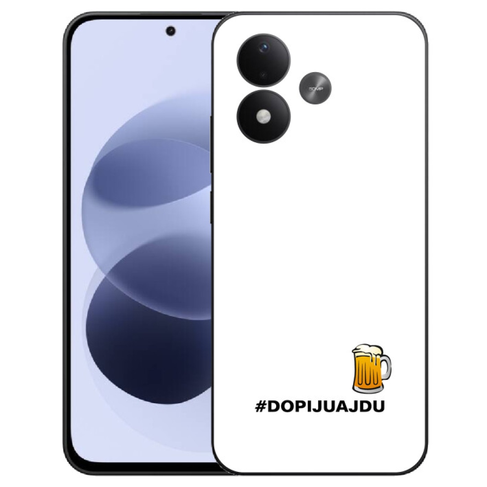 mmCase gél tok a Xiaomi Redmi Note 17 4G/5G-hez – sörös motívum, 1 db, fehér háttérrel