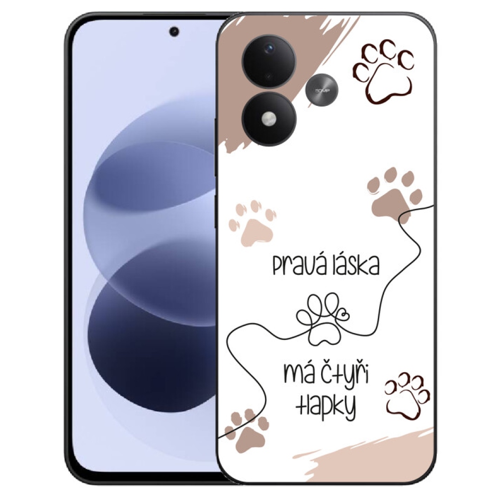 mmCase géltok a Xiaomi Redmi Note 17 4G/5G-hez – kutyás motívum, 1 db, fehér háttérrel