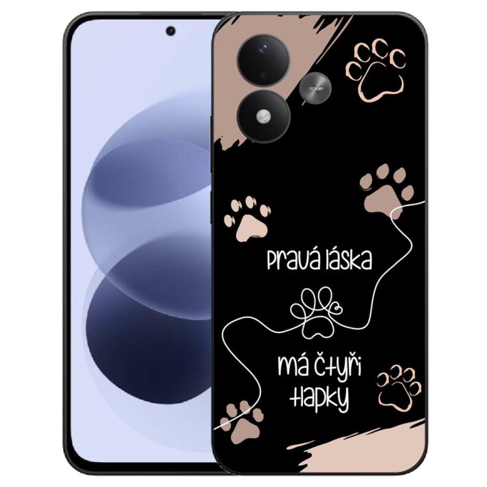 mmCase géltok a Xiaomi Redmi Note 17 4G/5G-hez – kutyás motívum, 1, fekete háttér