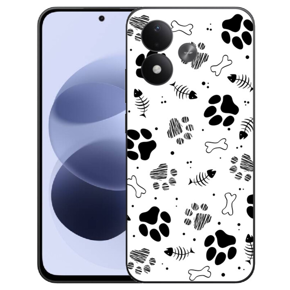 mmCase gél tok a Xiaomi Redmi Note 17 4G/5G-hez – kutyus mancsok 1