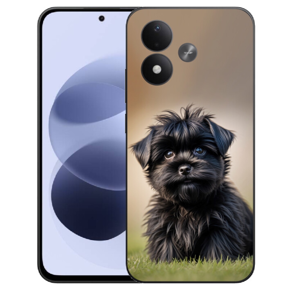 mmCase gél tok a Xiaomi Redmi Note 17 4G/5G-hez – aranyos fekete kutyus