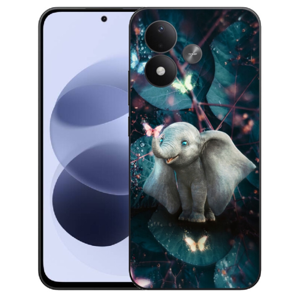 mmCase gél tok a Xiaomi Redmi Note 17 4G/5G-hez – aranyos elefánt
