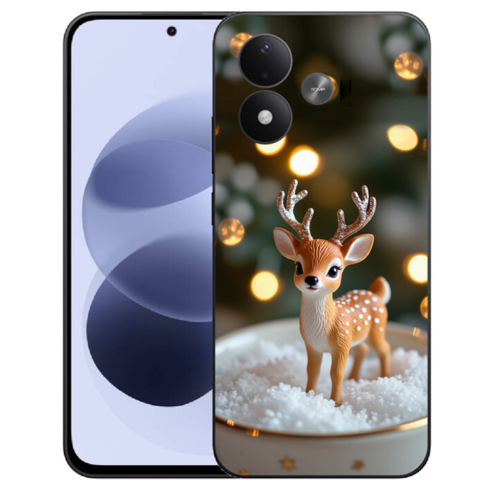 mmCase gél tok a Xiaomi Redmi Note 17 4G/5G-hez – aranyos karácsonyi szarvas