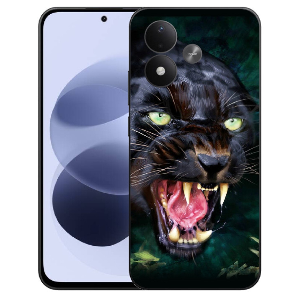 mmCase géltok a Xiaomi Redmi Note 17 4G/5G-hez – dühös fekete párduc