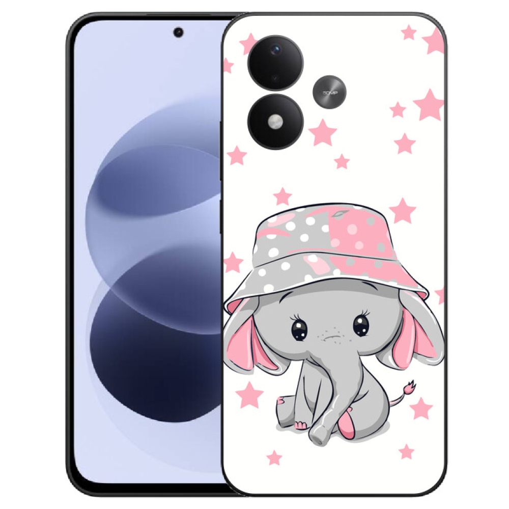 mmCase gél tok a Xiaomi Redmi Note 17 4G/5G-hez – rózsaszín elefánt
