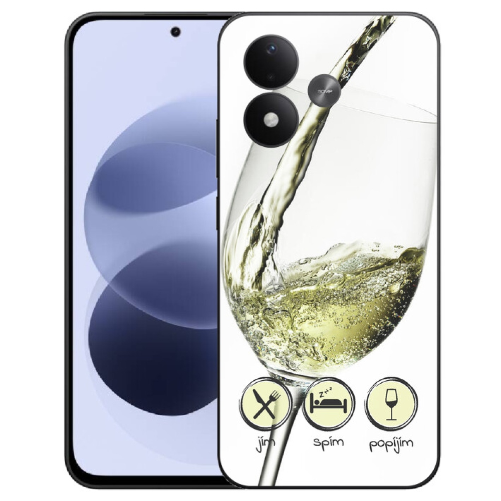 mmCase géltok a Xiaomi Redmi Note 17 4G/5G-hez – fehérboros pohár