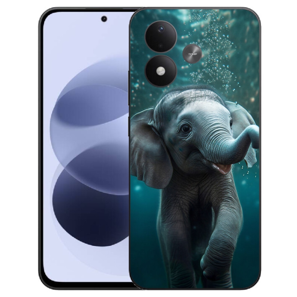 mmCase géltok a Xiaomi Redmi Note 17 4G/5G-hez – víz alatti elefántborjú