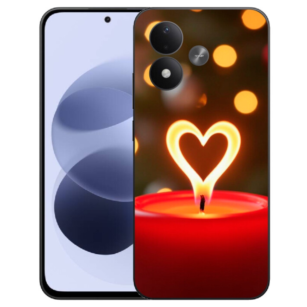 mmCase gél tok a Xiaomi Redmi Note 17 4G/5G-hez – lángoló szív