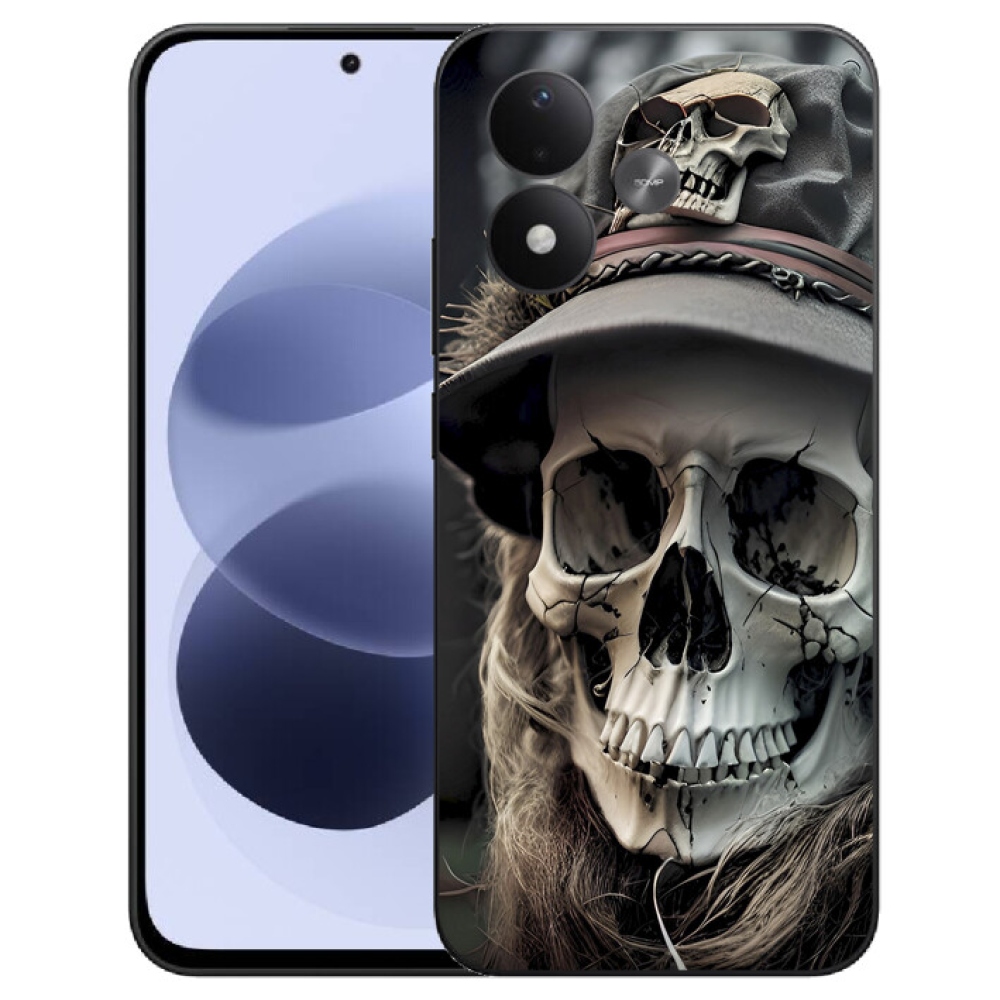 mmCase gél tok a Xiaomi Redmi Note 17 4G/5G-hez – sötét koponya